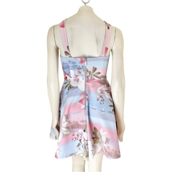 NEW TED BAKER Umerta Floral Skater Dress  Pockets Tropical Beach Hawaiian SZ S - Picture 9 of 13